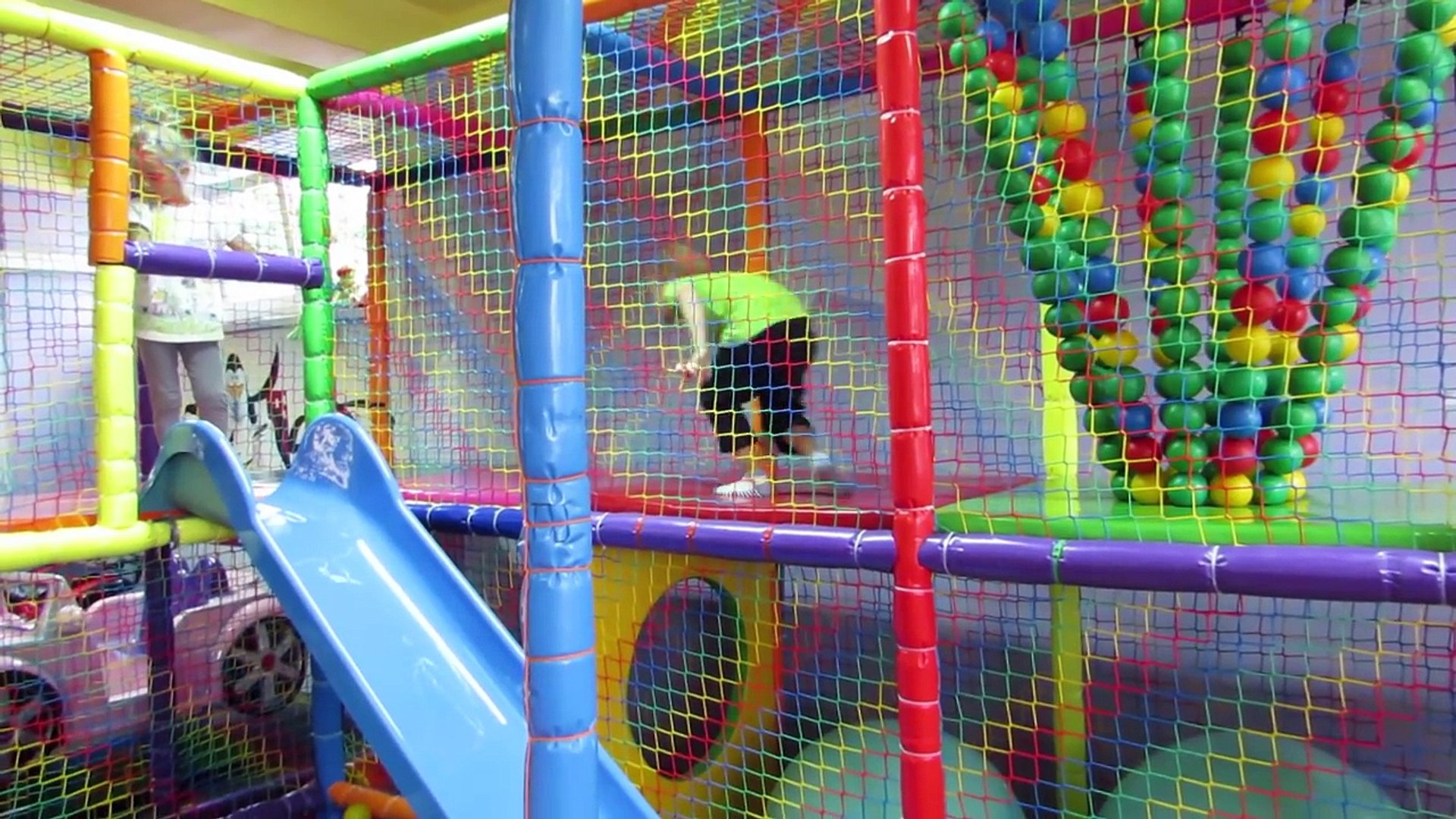 ⁣Indoor playground fun from slide Playroom from ball pit fun Play Place for Kids