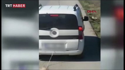 Telef olan köpeğini aracıyla sürükleyen kişiye para cezası