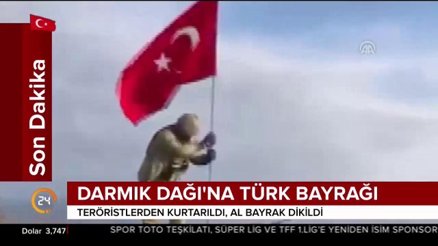 Darmık Dağı'na Türk bayrağı