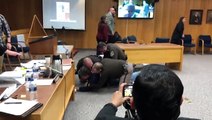 Furious Father Lunges At Monster Doc Larry Nassar After Daughter Speaks Out In Court