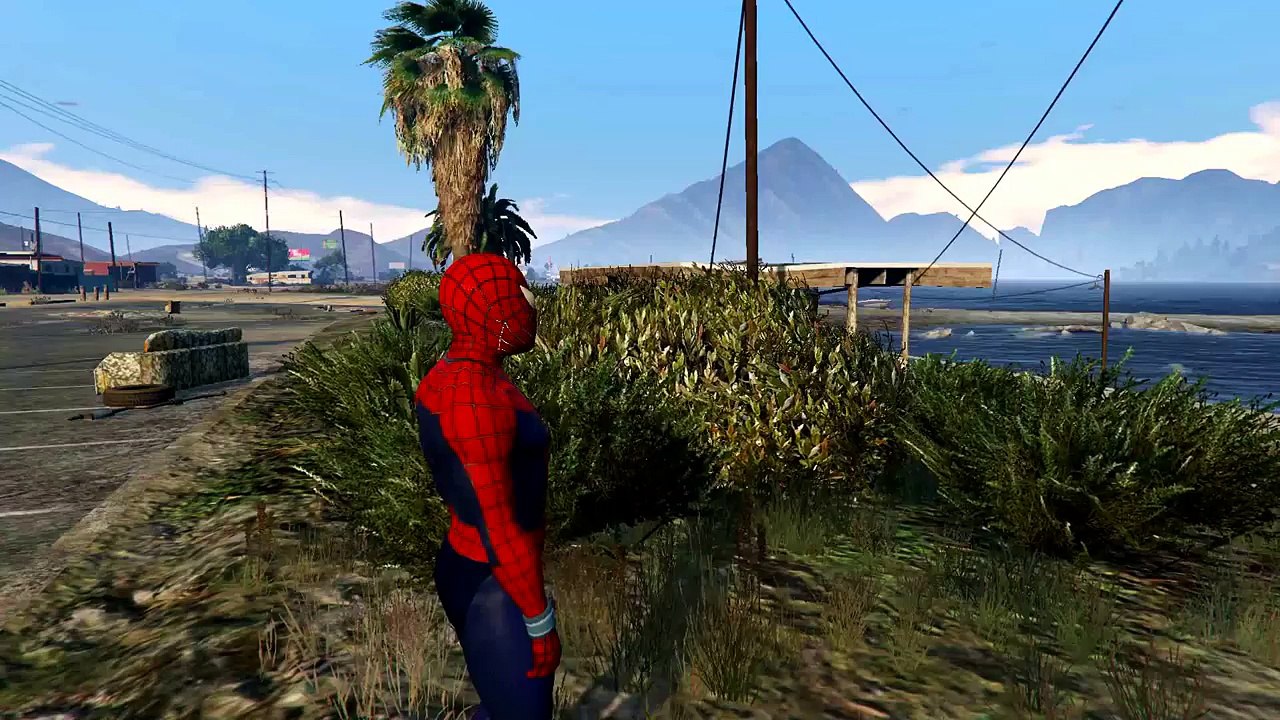 SPIDERMAN Cartoon Action with Motocycle, Plane Flight - Nursery Rhymes, Children Songs