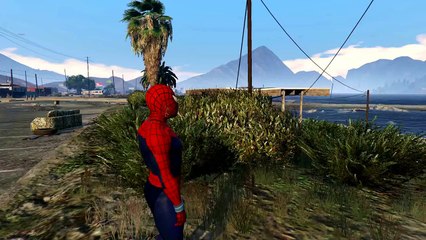 SPIDERMAN Cartoon Action with Motocycle, Plane Flight - Nursery Rhymes, Children Songs