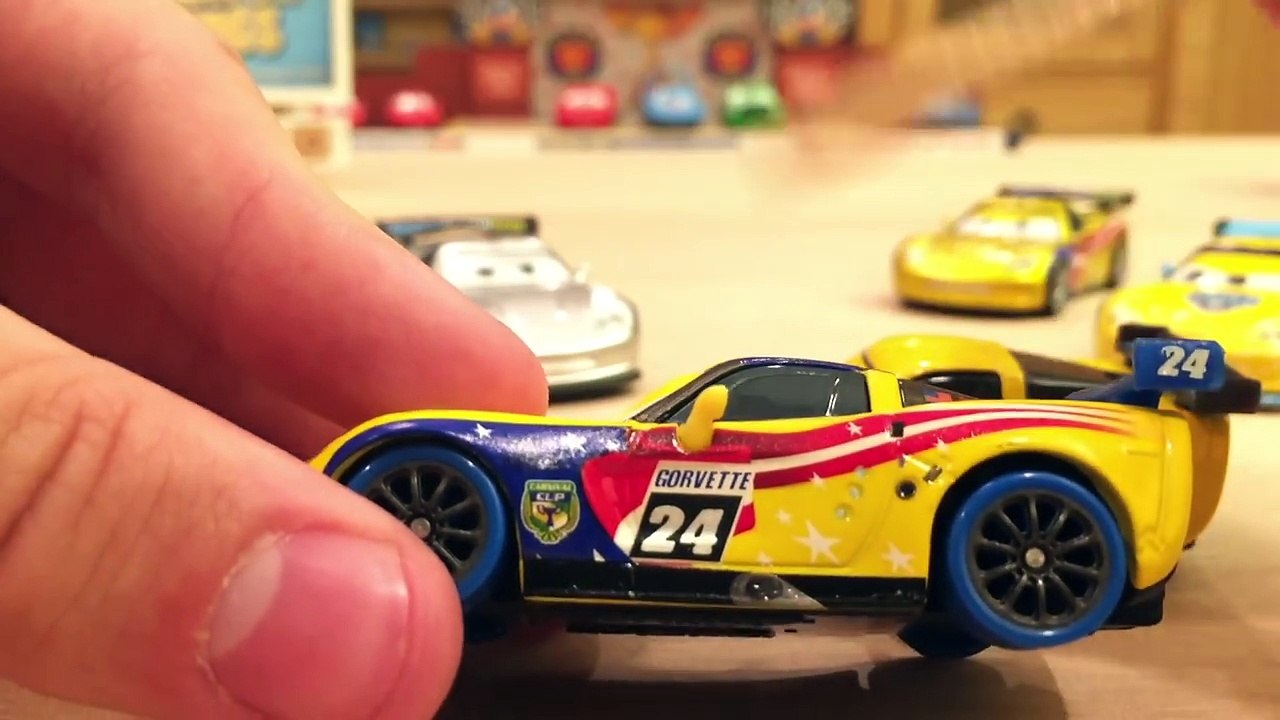 Mattel Disney Cars All Jeff Gorvette Variations (Ice, Carnival, Metallic, Silver) Die-casts