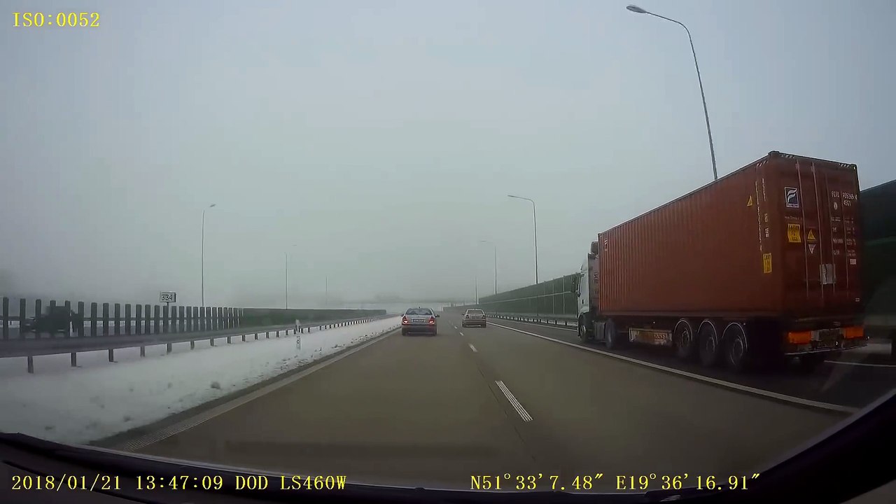 Collision spectaculaire sur l'autoroute