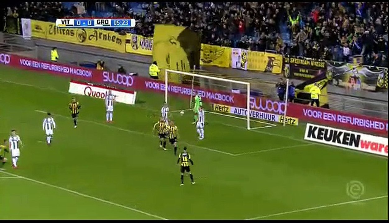 Goal  Miazga M. (1:0) Vitesse vs FC Groningen