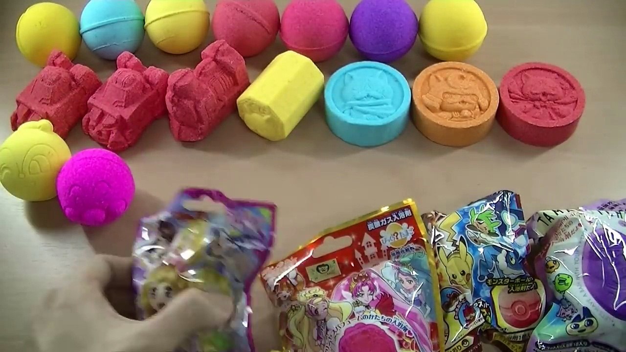 20 Surprise Eggs Frozen Big Hero 6 Tsum Tsum Disney Anpanman PreCure Pokemon Bath Balls