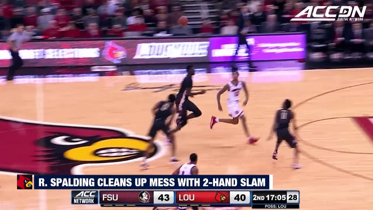 Louisville's Ray Spalding Cleans Up Mess With Two-Hand Dunk vs. FSU