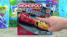 CARS 3 Disney Pixar Monopoly Junior FAMILY GAME NIGHT! Kids Board Game FUN! CARS 3