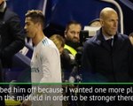 I wanted to chance tactics, so Ronaldo came off - Zidane