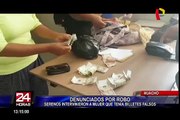 Huacho:  serenos intervienen a mujer con billetes falsos y son denunciados por robo