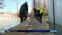 Inondations : à Gournay-sur-Marne, murs anti-crues submergés et caves inondées par la Marne