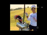 Keseruan Syahrini bermain golf
