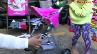 Pink Silver Cross Pushchair Surprise Unboxing and Playtime | Girls Dolls Pram Stroller Toy Review