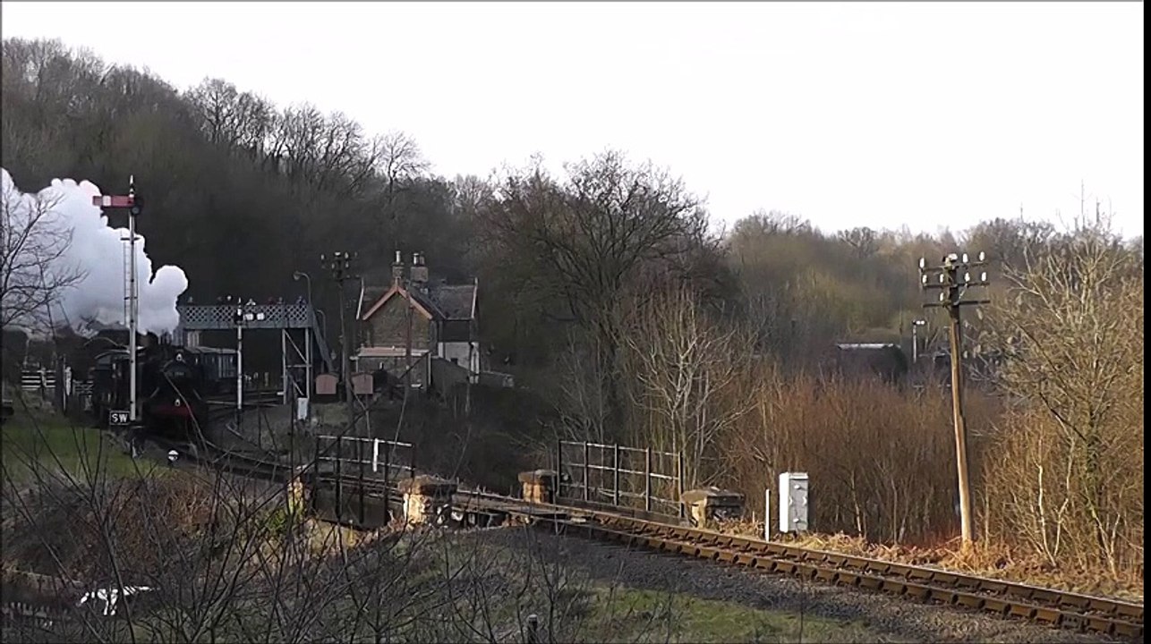 Steam Tank Engine pulling a Train of Freight Wagons along the Heritage Steam Railway Line