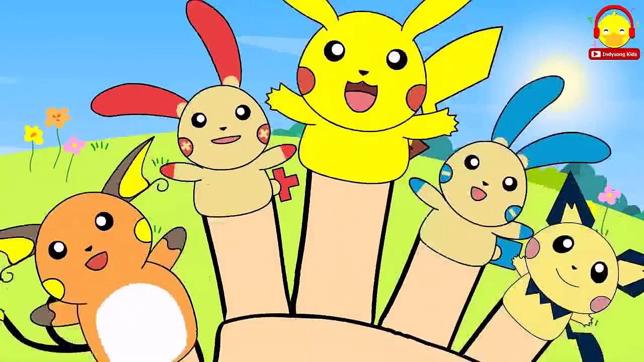 เพลงนิ้วโป้งอยู่ไหน ปิกาจู โปเกม่อน Finger Family Pokemon Pikachu ♫ เพลงนิ้วมือ Indysong Kids