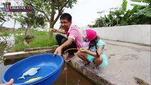 BÉ BÚN RA CÁNH ĐỒNG LÚA CÂU CÁ. BỘ ĐỒ CHƠI CÂU CÁ CHO BÉ - Lets Go Fishing Game For Kids