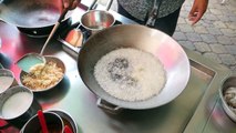 Cambodian Street Food - GIANT EGG BATTERED PRAWNS Phnom Penh Cambodia