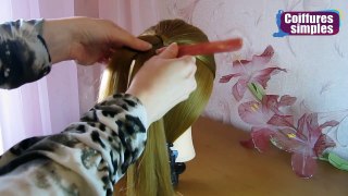 Tuto coiffure simple cheveux long/mi long ★ Fausse tresse avec élastiques ★ facile a faire