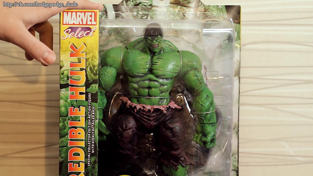 Incredible Hulk (Зеленый Халк) Marvel Select распаковка от Gikman.