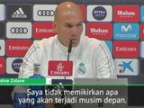 Masa Depan Saya Tak Tergantung Pada Liga Champions - Zidane