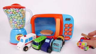 Microwave Toy Vehicles for Children Learn Colors for Kids
