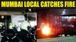 Mumbai : Local train catches fire at Dadar Railway Station | Oneindia News
