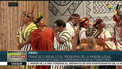 Video herunterladen: Papa Francisco sostiene un encuentro con pueblos amazónicos del Perú