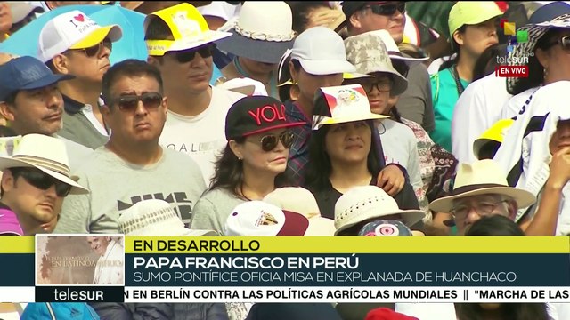 El papa Francisco llama a mantener viva la esperanza en Trujillo, Perú
