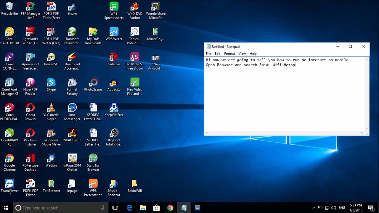 How To Connect PC With Mobile Using WIFI without Router