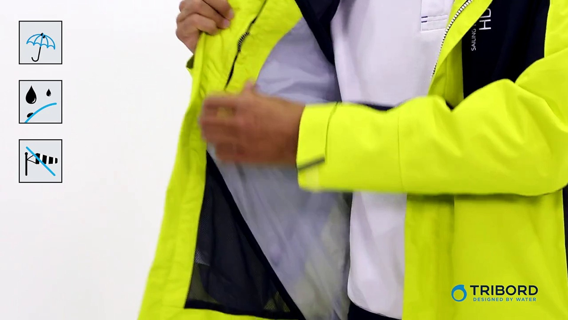 casaco impermeável náutico 100 masculino tribord