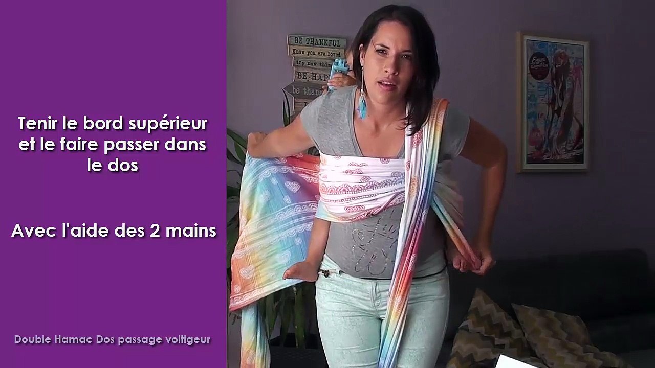 [LA CHOUETTE PORTEUSE] Comment nouer écharpe de portage : Double Hamac Dos