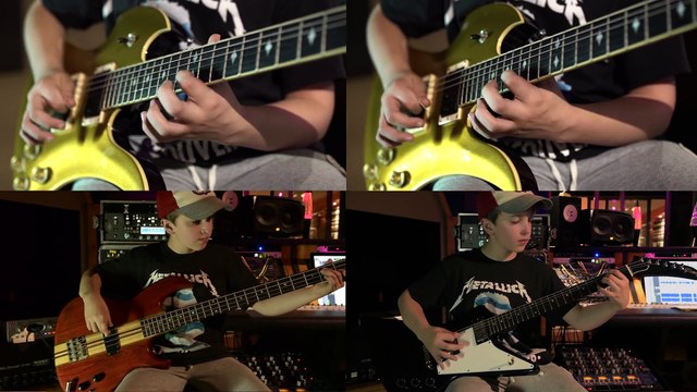 A 13 ans cet enfant joue tous les instruments d'un morceau de Metallica ! Master of Puppets