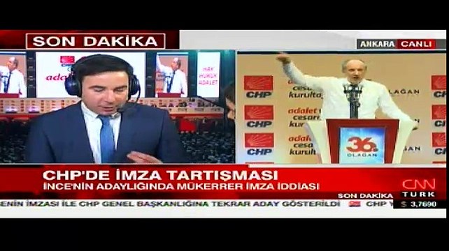 CHP kurultayında Muharrem İnce'nin adaylığında mükerrer imza iddiası