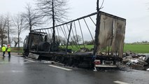 Un camion s’embrase sur la rocade