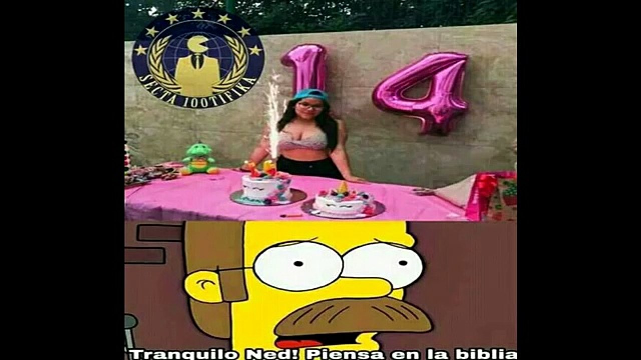 Tranquilo Ned , piensa en la biblia los simpsons - meme