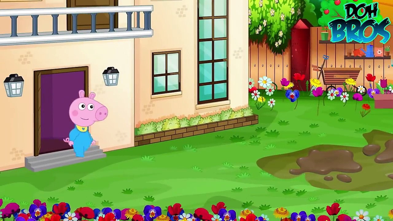 Baby Pig Muddy Puddles Funny Story Full Episodes Children Cartoons Finger Family Song Nursery Rhyme