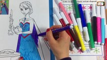 Coloring Book Coloring Pages for kids Frozen Elsa Fun Art Coloring Video For Kids