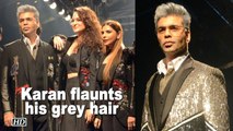 Karan Johar flaunts his grey hair at LFW'18