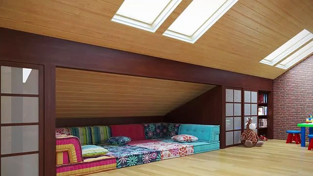 Home Construction - Room in the attic - How to equip a room in an attic - 2018