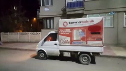 Alev Alan Aracı Montuyla Söndürmeye Çalıştı