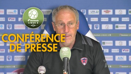 Conférence de presse FBBP 01 - Clermont Foot (0-2) : Hervé DELLA MAGGIORE (BBP) - Pascal GASTIEN (CF63) - 2017/2018
