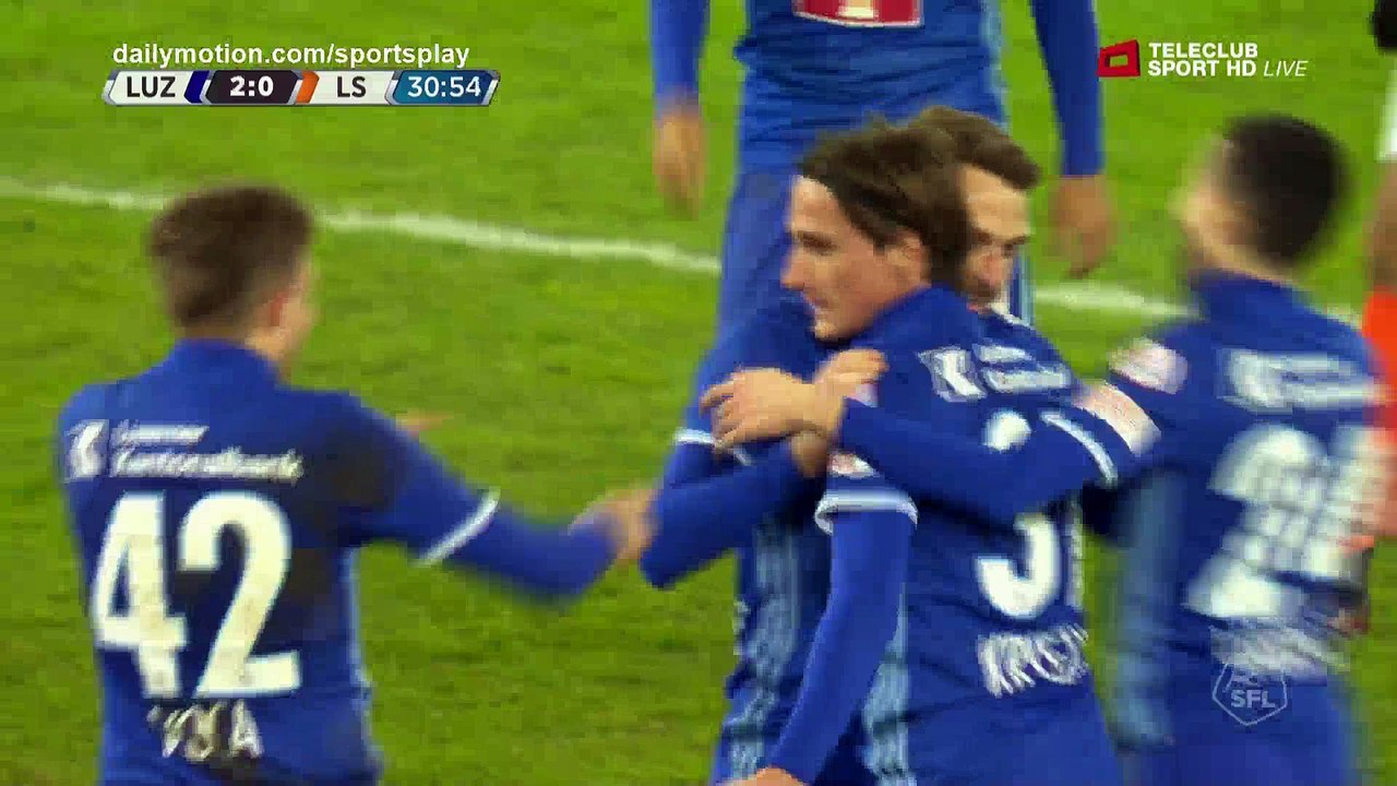 Christian Schneuwly Goal HD - Luzern 2 - 0 Lausanne - 03.02.2017 (Full Replay)