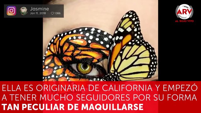 Mujer usa tarántulas, escorpiones y otros insectos para maquillarse - Al Rojo Vivo - Telemundo