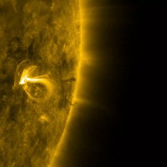 Ejection de masse coronale du Soleil, 22 janvier 2018, NASA