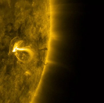 Ejection de masse coronale du Soleil, 22 janvier 2018, NASA