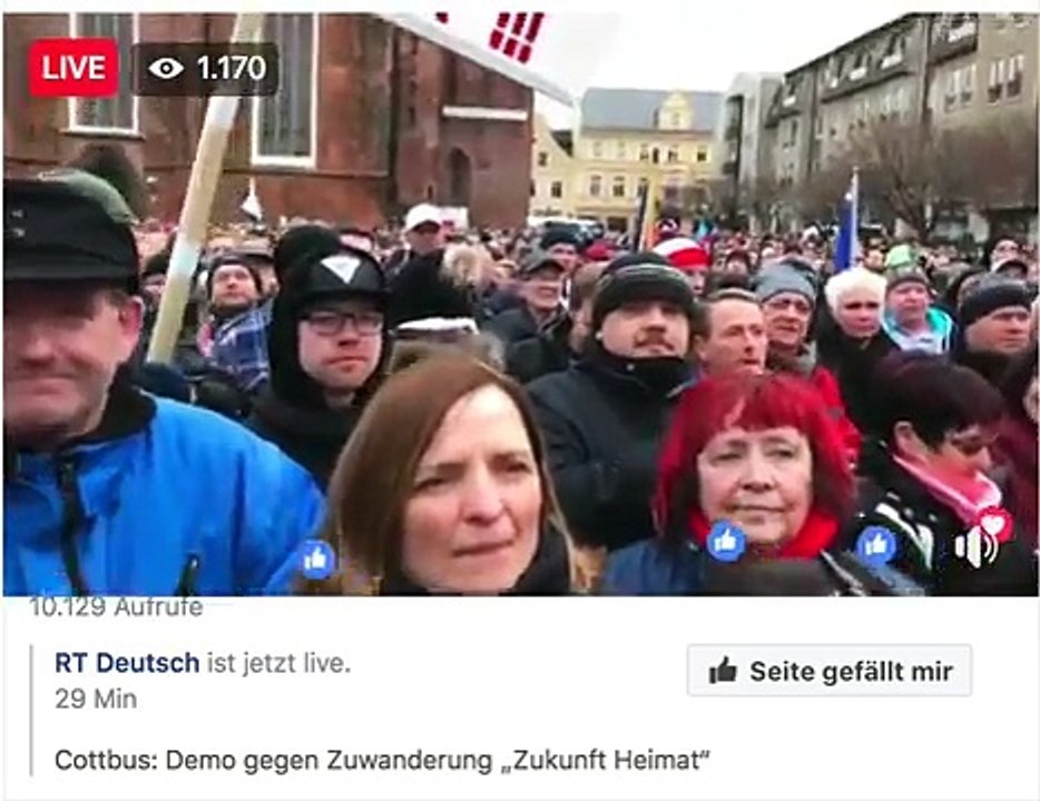 Cottbus demo  „zukunft heimat“  03.02.2018