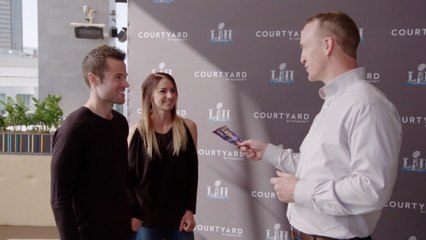 Peyton Manning presents tickets to winners of Courtyard's 'Super Bowl Sleepover' giveaway