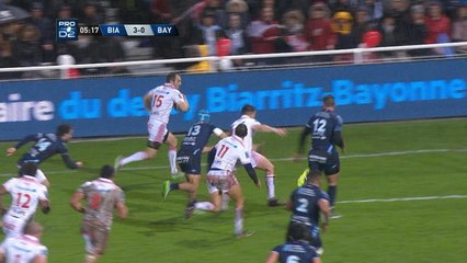 Pro D2 - 22ème journée - Biarritz / Bayonne - Le 1er essai biarrot signé Ximum Lucu