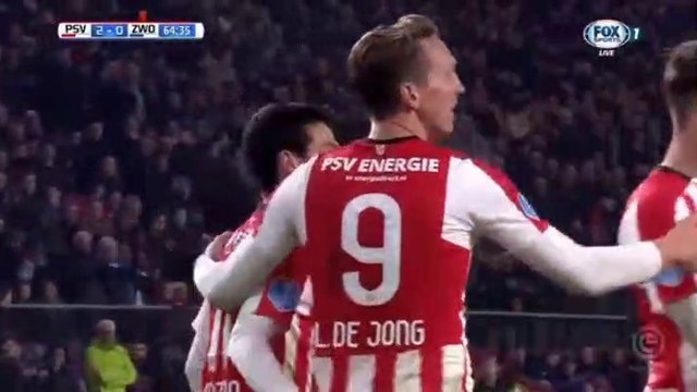 2-0 Luuk de Jong GOAL - PSV Eindhoven 2-0 PEC Zwolle 03.02.2018