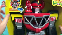 Imaginext Power Rangers Morphing Megazord Robot With Black Ranger and Red Ranger Unboxing Toy Video